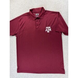 Texas A&M Aggies‎ Majestic Stitched S/S Campus Polo Shirt (Men's Large Tall)